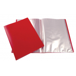 Beautone Protège documents, A4, 10 pochettes, rouge
