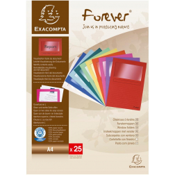 Exacompta l-map Forever, pour ft A4, paquet de 25 pièces, couleurs assorties