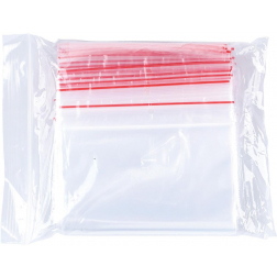 OFFICE products sachets zip, transparent, paquet de 100 pièces, ft 120 x 180 mm