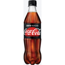 Coca-Cola Zero boisson rafraîchissante, fles van 50 cl, paquet de 24 pièces