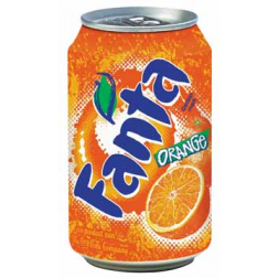 Fanta Orange boisson rafraîchissante, canette de 33 cl, paquet de 24 pièces