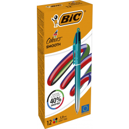 BIC Colours Smooth Gradiant stylo bille 4 couleurs, moyen, vert