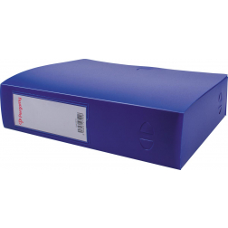 Pergamy boîte de classement, pour ft A4, en PP de 700 micron, dos de 8 cm, bleu