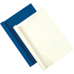 Fellowes couvertures thermiques, ft A4, PVC grain cuir, rug 1,5 mm, paquet de 100 pièces, blanc