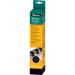 Fellowes reliures, paquet de 25 pièces, 16 mm, noir