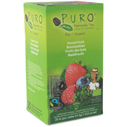 Puro Bio thé Fruits des bois, du commerce équitable, paquet de 25 sachets