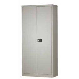 Bisley armoire à portes battantes, ft 195 x 91,4 x 40 cm (h x l x p), 4 tablettes, gris