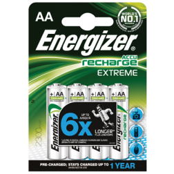 Energizer piles rechargeables HR06, 4 pièces, AA
