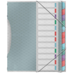 Esselte Colour'Breeze trieur, PP, ft A4, 12 compartiments, assorti