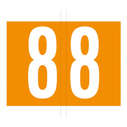 Codetab 8, rouleau de 500 tabs, orange