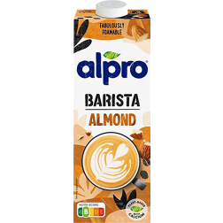 Alpro Barista lait amandes végétales, 1 l, paquet de 8 pièces