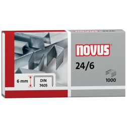 Novus agrages 24/6 DIN, boîte de 1000 agrafes