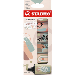 STABILO BOSS MINI naturevibes surligneur, couleurs assorties, blister de 6 pièces