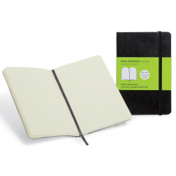 Moleskine carnet de notes, ft 9 x 14 cm, uni, couverture flexible, 192 pages, noir