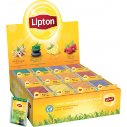 Lipton Variety Pack, 12 gouts, display de 180 sachets