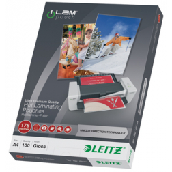 Leitz étuis à plastifier Ilam ft A4, 2 x 175 microns, (350 microns), paquet de 100 pièces