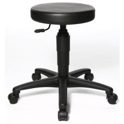 Topstar tabouret Tec 70, sans anneau repose-pieds, avec roues, noir
