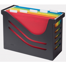 Re-solution support dossiers suspendus, 5 dossiers suspendus inclus, noir