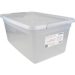 DONAU Home boîte de rangement, 40 litres, transparent