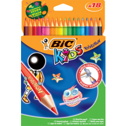 Bic Kids crayon de couleur Ecolutions Evolution 18 crayons en étui cartonné