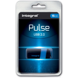 Integral Pulse clé USB 2.0, 16 Go, noir/bleu