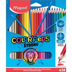 Maped crayon de couleur Color'Peps Strong, 24 crayons en étui cartonné