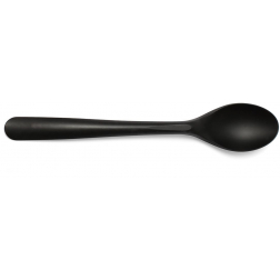 Folia cuillère, réutilisables, en CPLA, 19 cm, noir, paquet de 50 pièces