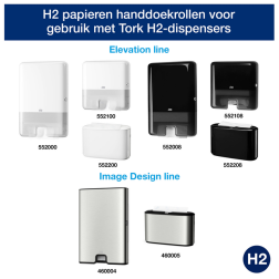 Essuie-mains Tork H2 Xpress Premium 100297 Multifold 2 épaisseurs 212x340mm blanc 21x 100 feuilles