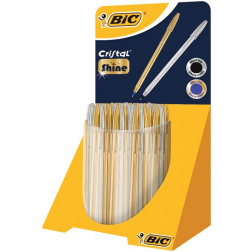 Bic stylo bille Cristal Shine, présentoir de 40 pièces