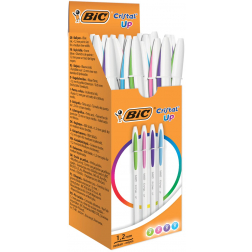Bic stylo bille Cristal Up, boîte de 20 pièces en couleurs assorties fun