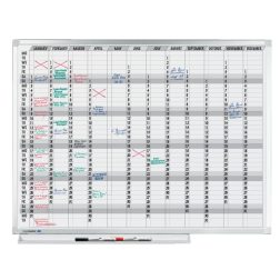 Planbord Legamaster professional jaarplanner hor 90x120cm