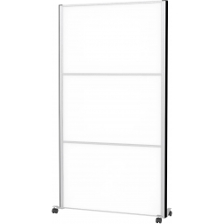 MAULconnecto cloison, 3 x tableau blanc, cadre argent, mobile