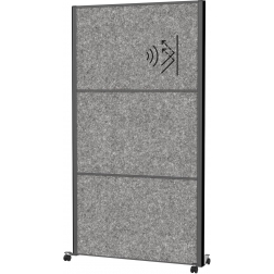 MAULconnecto cloison, 3 x gris foncé, cadre cadre anthracite, mobile, Uplight