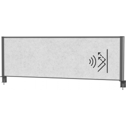 MAULconnecto cloison, ft 160x50 cm, gris clair, cadre anthracite