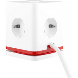 IOIO douille SW1000 avec 3 prises et 3 ports USB, cube, blanc