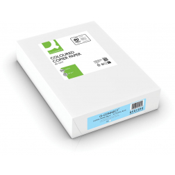Q-CONNECT papier reprographique couleur, A4, 80g, paquet de 500 feuilles, bleu clair
