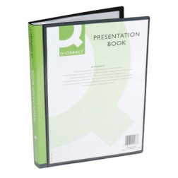 Q-CONNECT protège-documents personnalisable A4 40 pochettes noir