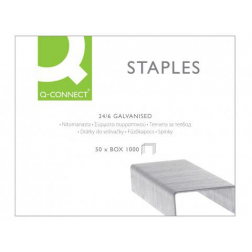 Q-CONNECT agrafes 24-6, galvanisé, boîte de 1000 pièces