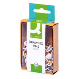 Q-CONNECT punaises, blanc, boîte de 120 pièces