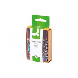 Q-CONNECT attache-tout, 50 mm, boîte de 30 pièces, couleurs assorties rayées