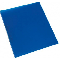 Q-CONNECT classeur à anneaux, PP, 2 anneaux, 16 mm, bleu transparent