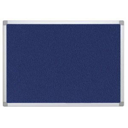 Q-CONNECT tableau de textile avec cadre en aluminium 60 x 45 cm bleu