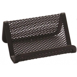 Q-CONNECT Portes-cartes de visite 11 x 7,5 x 5 cm métal noir