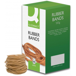 Q-CONNECT élastiques, largeur 1,5 mm, longueur 80 mm, no 18, boîte de 500 g