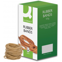 Q-CONNECT élastiques, largeur 1,5 mm, longueur 90 mm, no 19, boîte de 500 g