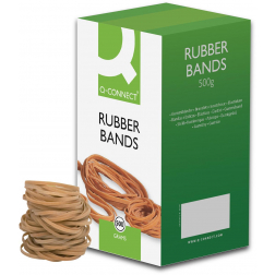 Q-CONNECT élastiques, largeur 3 mm, longueur 80 mm, no 32, boîte de 500 g