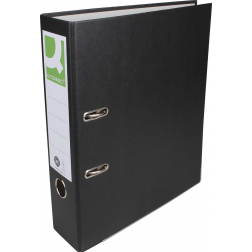 Q-CONNECT classeur, pour ft A4, en carton recouvert de Plastique Recycolor, dos de 8 cm, noir