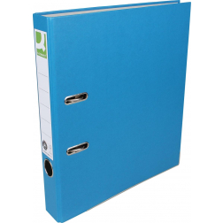 Q-CONNECT classeur, pour ft A4, en carton recouvert de Plastique Recycolor, dos de 5 cm, bleu