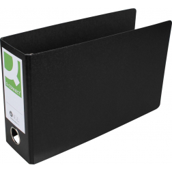 Q-CONNECT classeur, pour ft A5, en carton, paysage, dos de 8 cm, noir