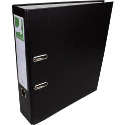 Q-CONNECT classeur, pour ft A4, en carton recouvert de PP, avec bord de protection, dos de 8 cm, noir